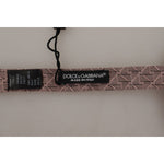 Dolce & Gabbana Elegant Silk Gray Bow Tie - Men's Formalwear Dolce & Gabbana Rosy Brown