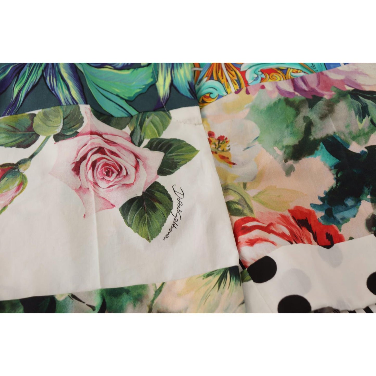 Dolce & Gabbana Floral High Waist Hot Pants Shorts Dolce & Gabbana Gray