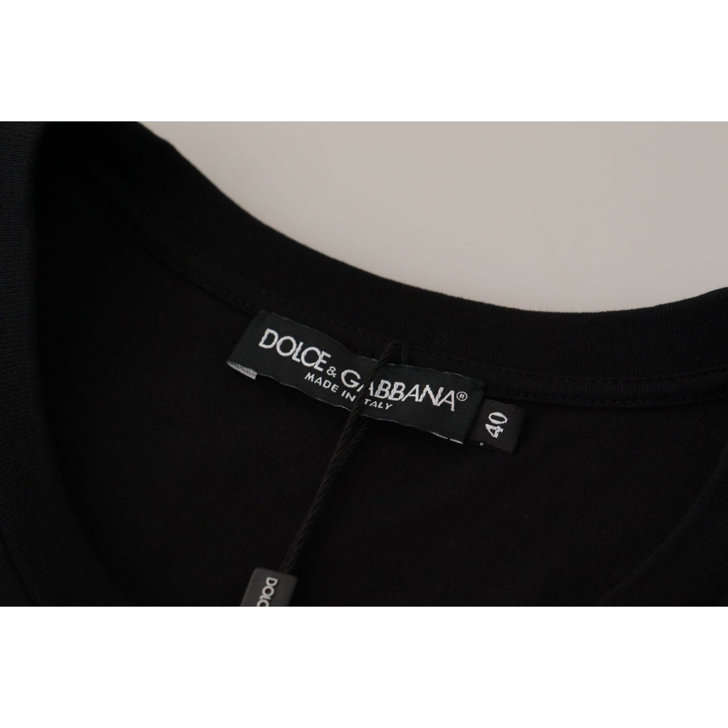 Dolce & Gabbana Chic Black Logo Cotton Tee for Women Dolce & Gabbana Black