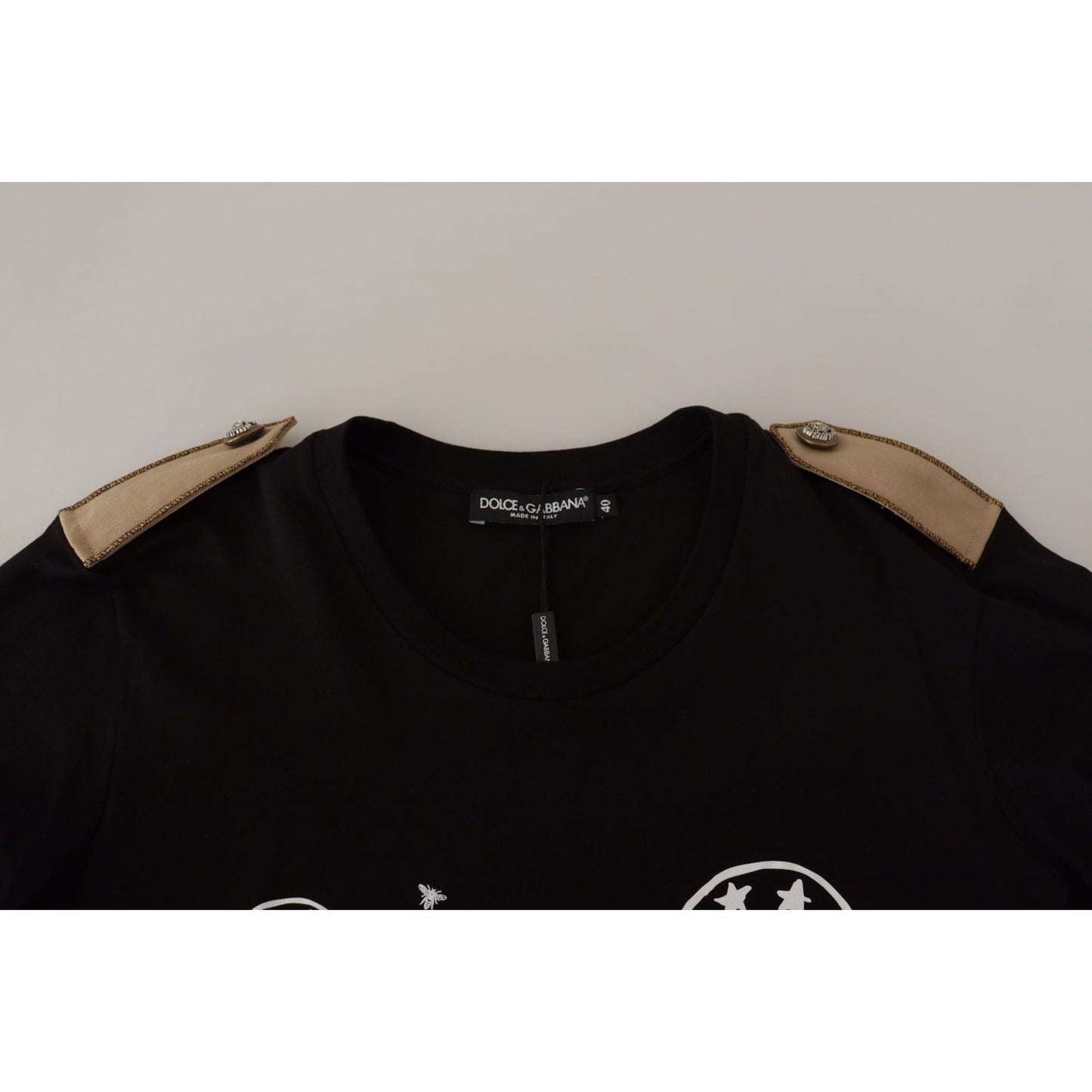 Dolce & Gabbana Chic Black Logo Cotton Tee for Women Dolce & Gabbana Dark Gray