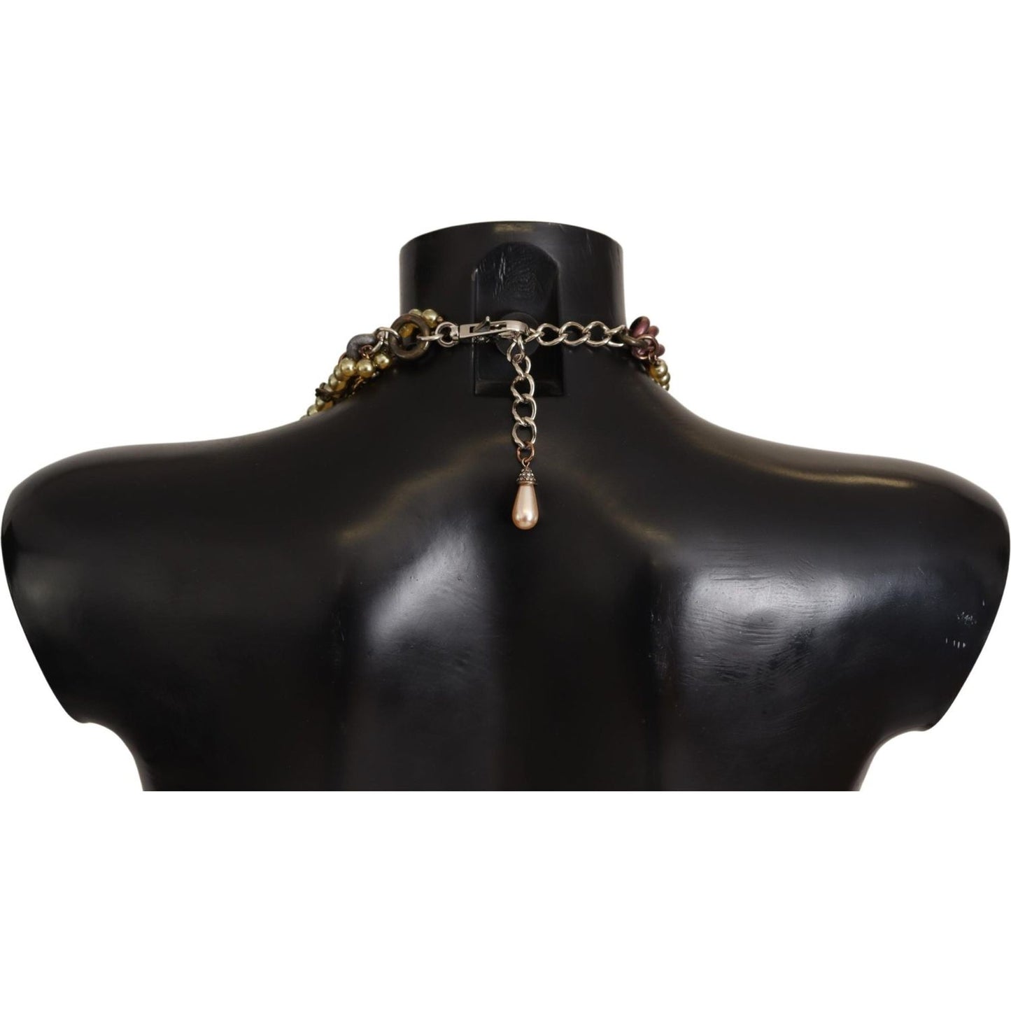 Dolce & Gabbana Sicilian Elegance Gold-Tone Statement Necklace Necklace Dolce & Gabbana Black