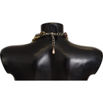 Dolce & Gabbana Sicilian Elegance Gold-Tone Statement Necklace Necklace Dolce & Gabbana Black