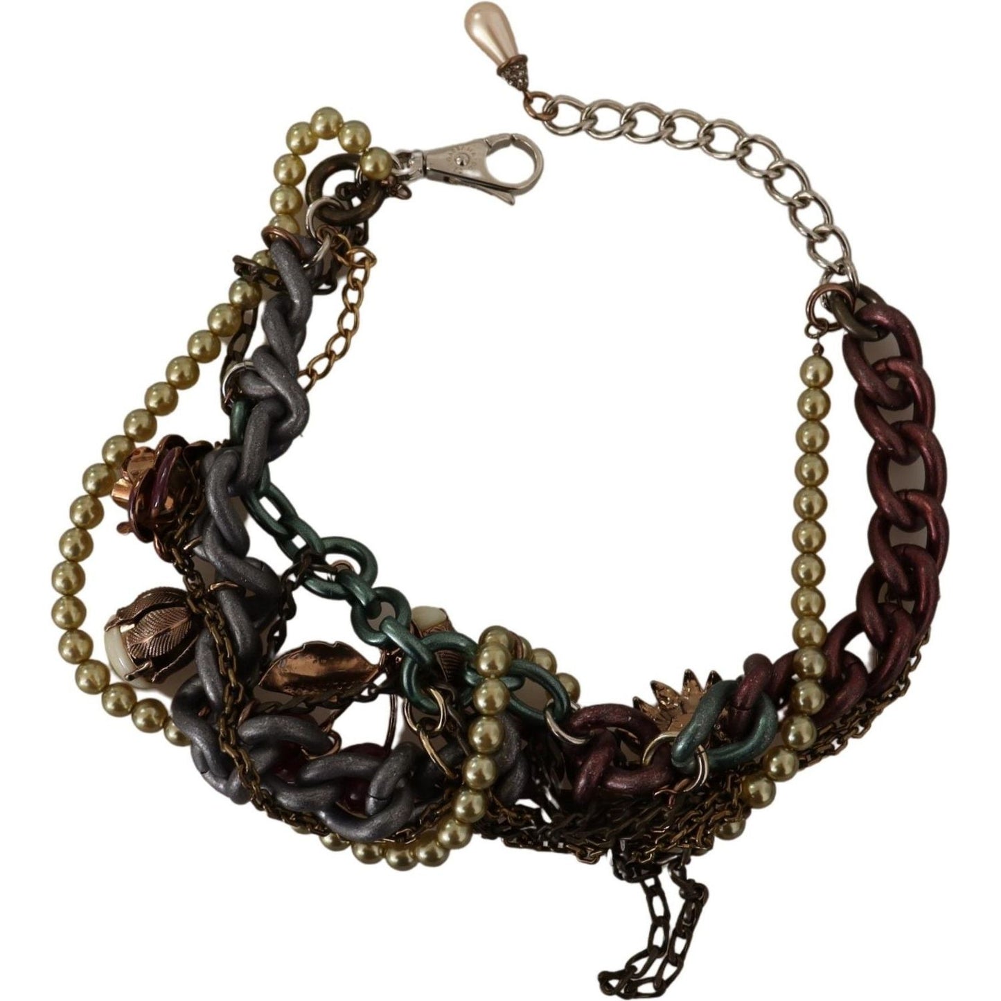 Dolce & Gabbana Sicilian Elegance Gold-Tone Statement Necklace Necklace Dolce & Gabbana Black