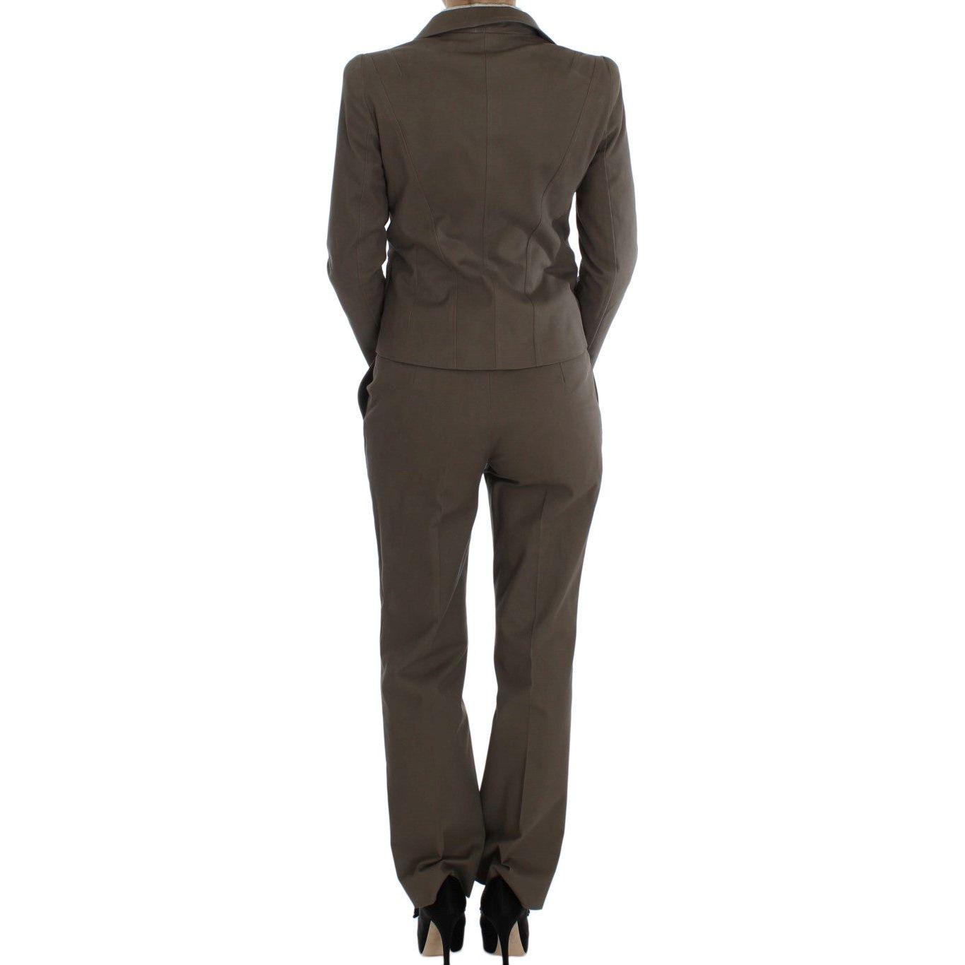 BENCIVENGA Beige Wool-Cotton Suit Set Chic Elegance BENCIVENGA Dark Slate Gray