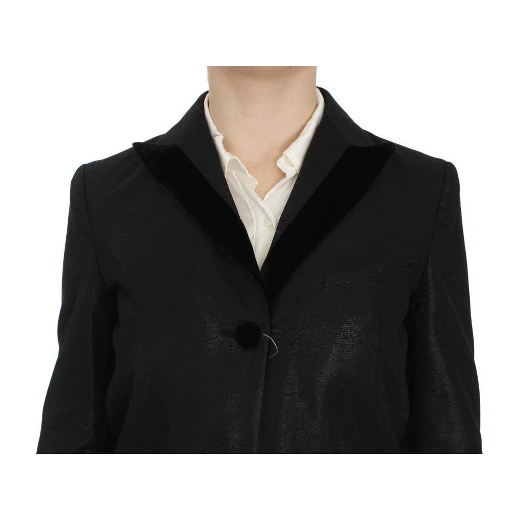 Exte Elegant Three-Piece Black Pants Suit Exte Black