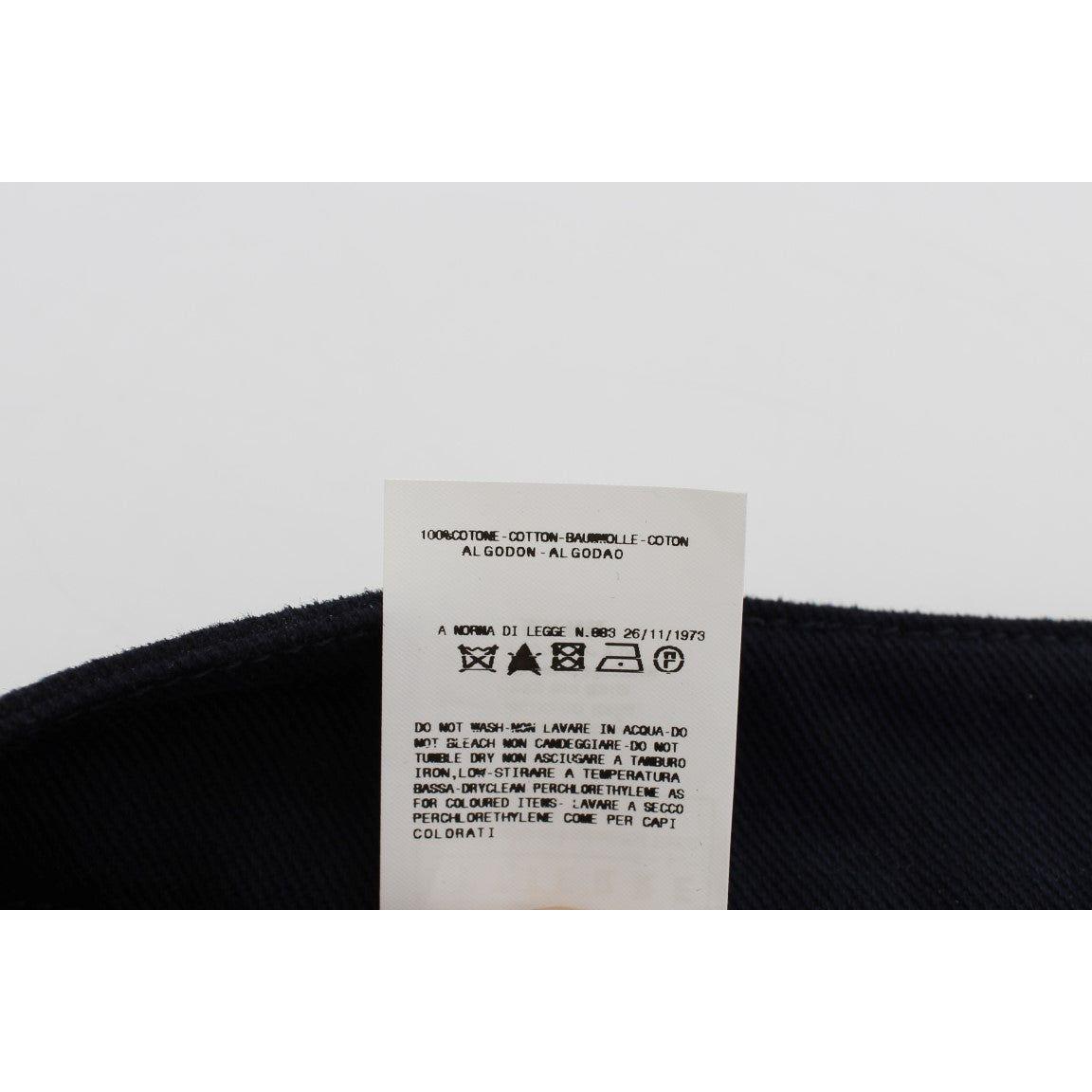 GF Ferre Chic Cotton Mini Skirt in Blue GF Ferre Black