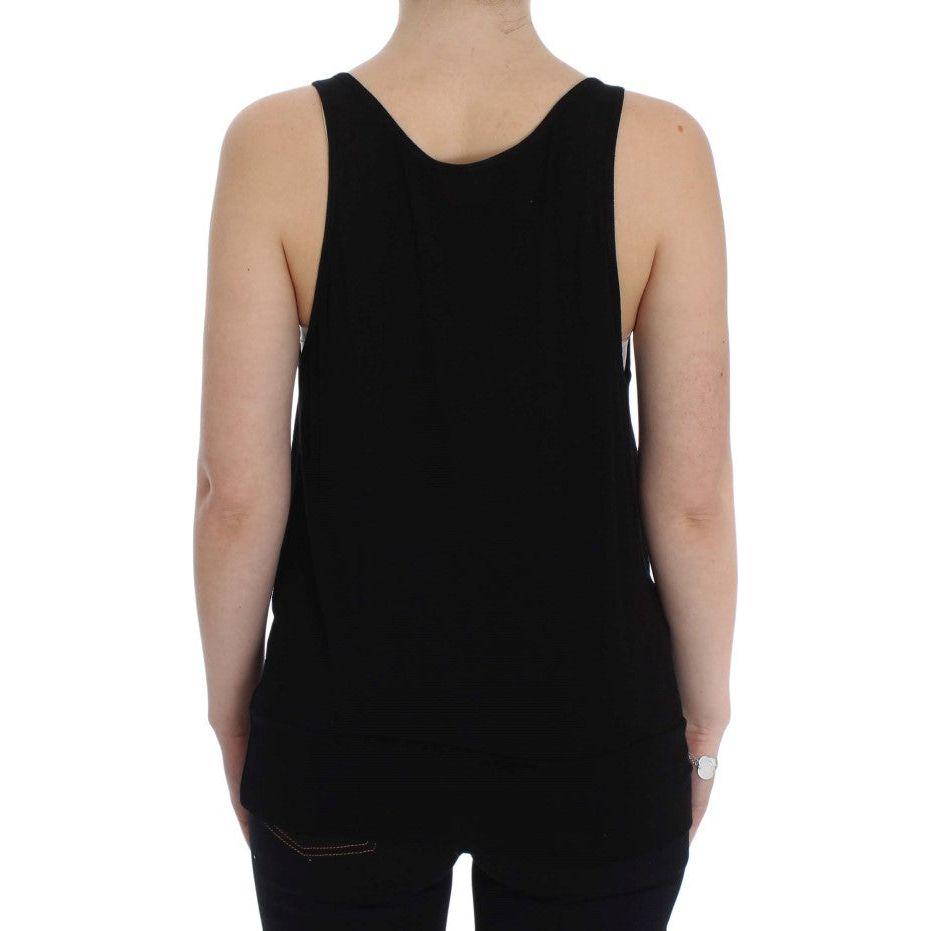 PLEIN SUD Sleek Black Cami Blouse Tank Top PLEIN SUD Black