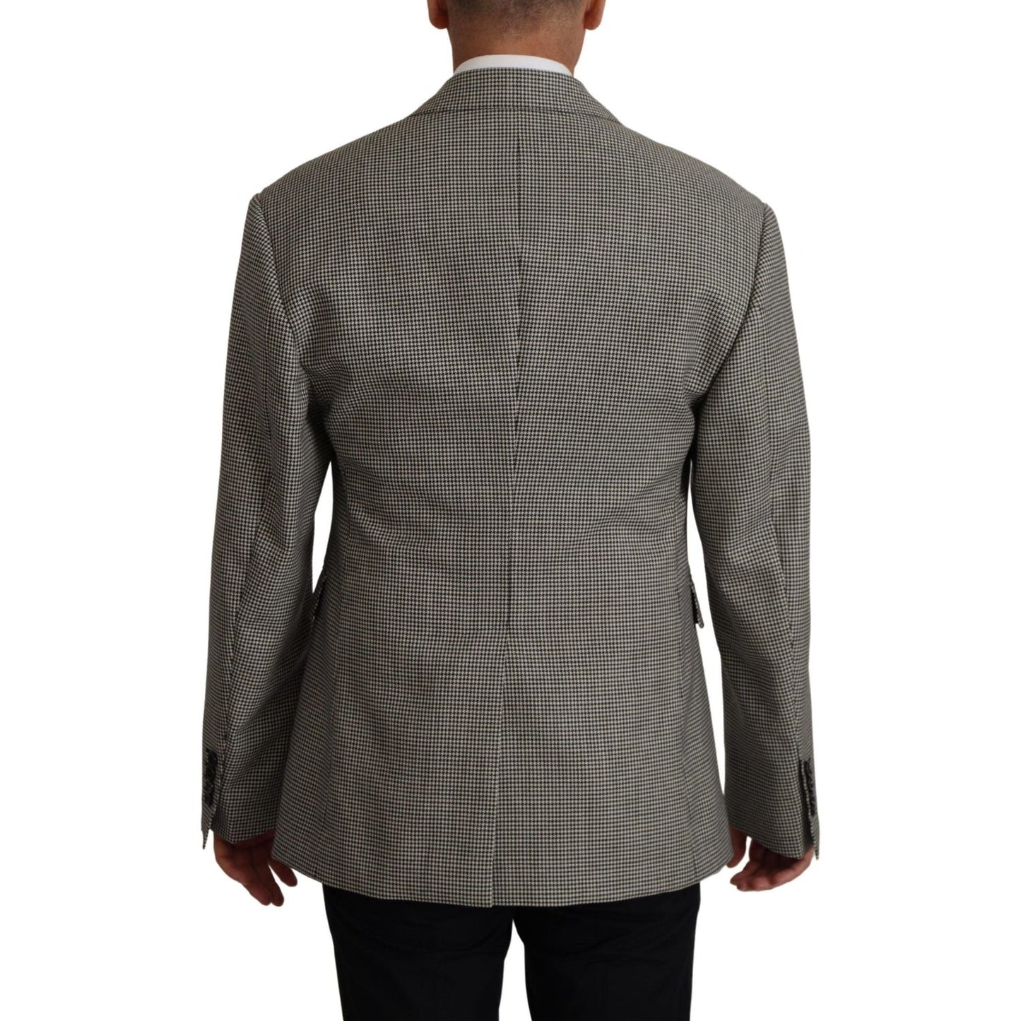 Dolce & Gabbana Elegant Gray Checkered Wool Blazer Dolce & Gabbana Dark Slate Gray
