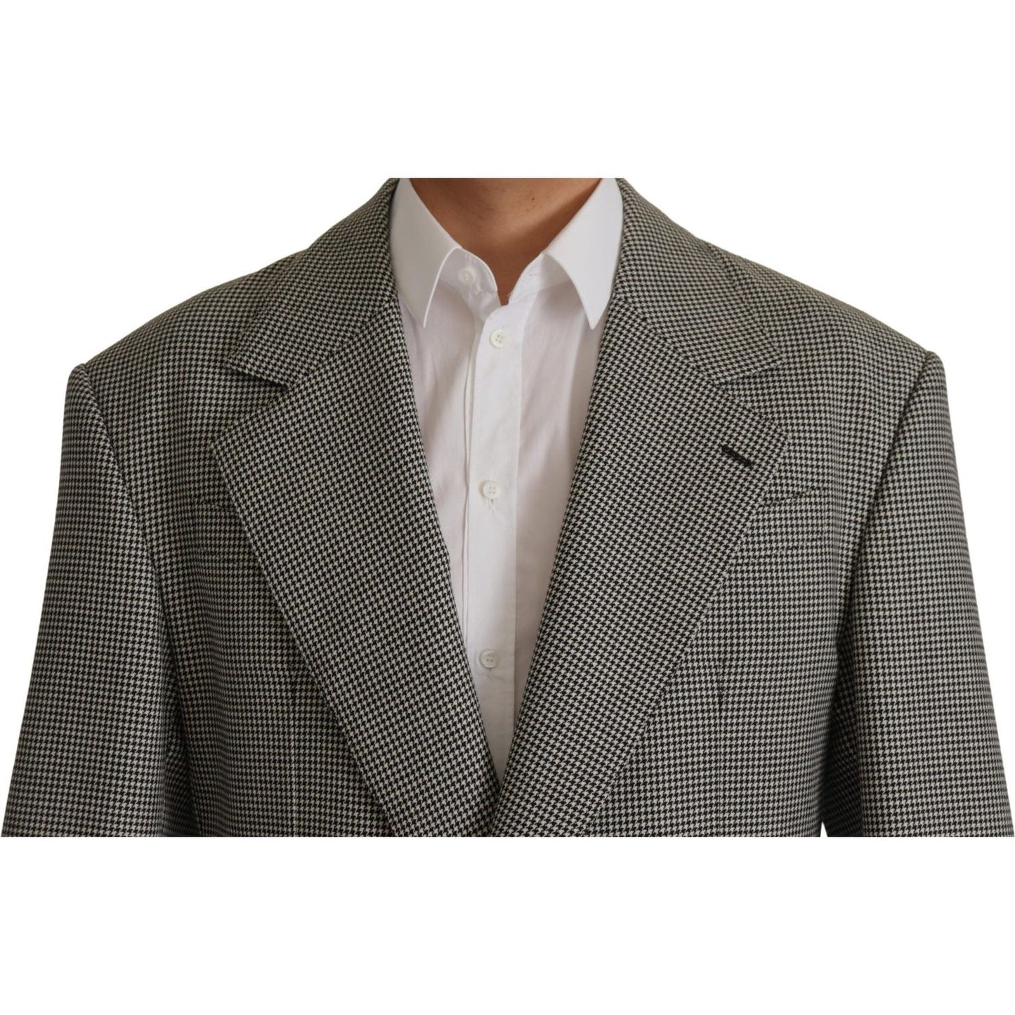 Dolce & Gabbana Elegant Gray Checkered Wool Blazer Dolce & Gabbana Dark Slate Gray