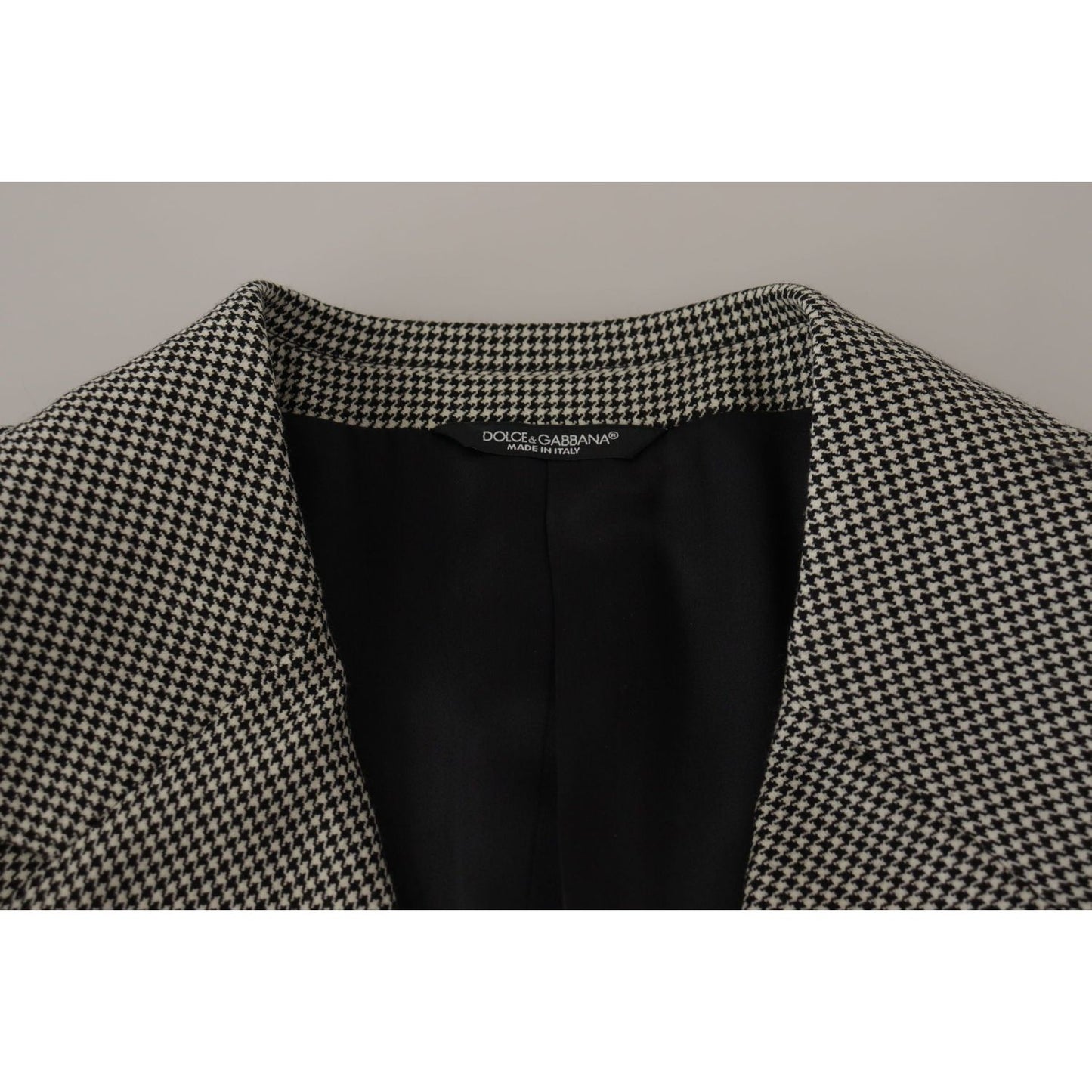 Dolce & Gabbana Elegant Gray Checkered Wool Blazer Dolce & Gabbana Dark Gray