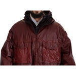 Dolce & Gabbana Elegant Bordeaux Full Zip Hooded Jacket Dolce & Gabbana Dark Slate Gray