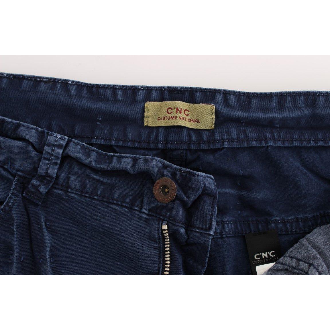 Costume National Chic Regular Fit Blue Denim Jeans Jeans & Pants Costume National Dark Slate Gray