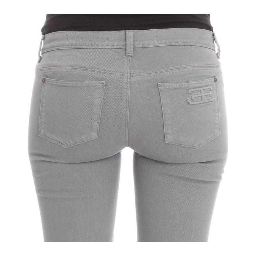 Ermanno Scervino Chic Slim Fit Bootcut Denim Indulgence Jeans & Pants Ermanno Scervino Light Slate Gray