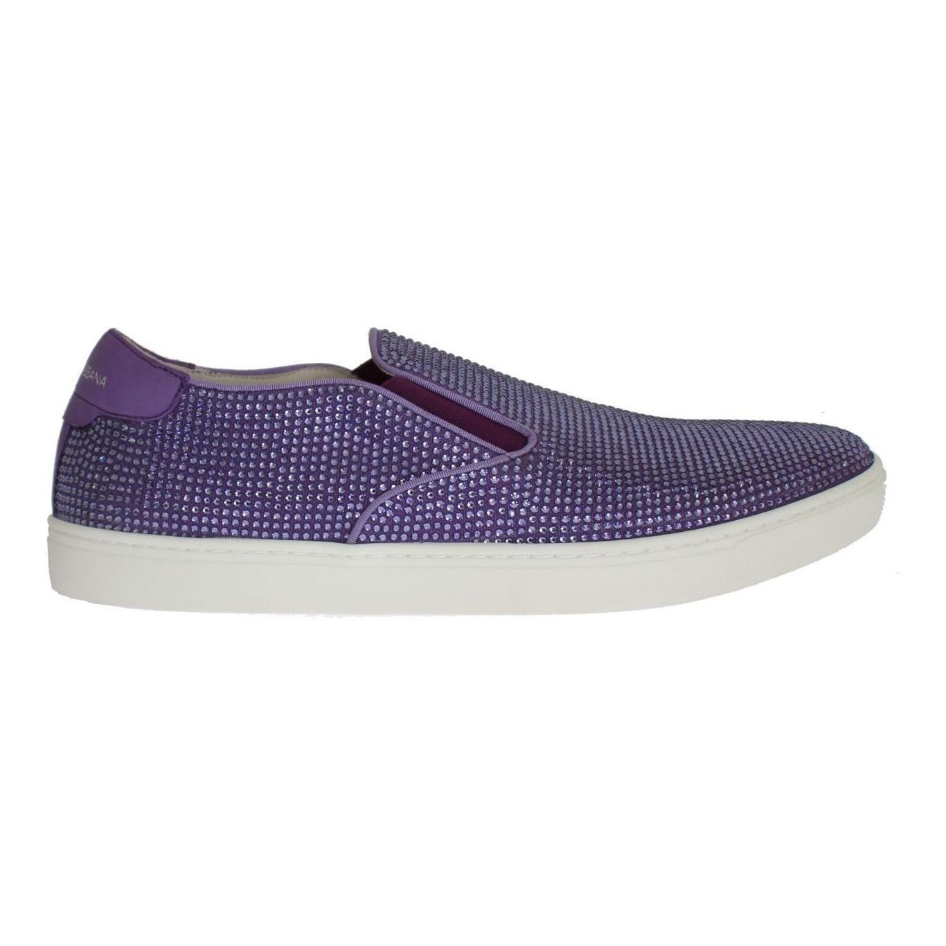 Dolce & Gabbana Purple Strass Canvas Logo Sneakers MV1093-44