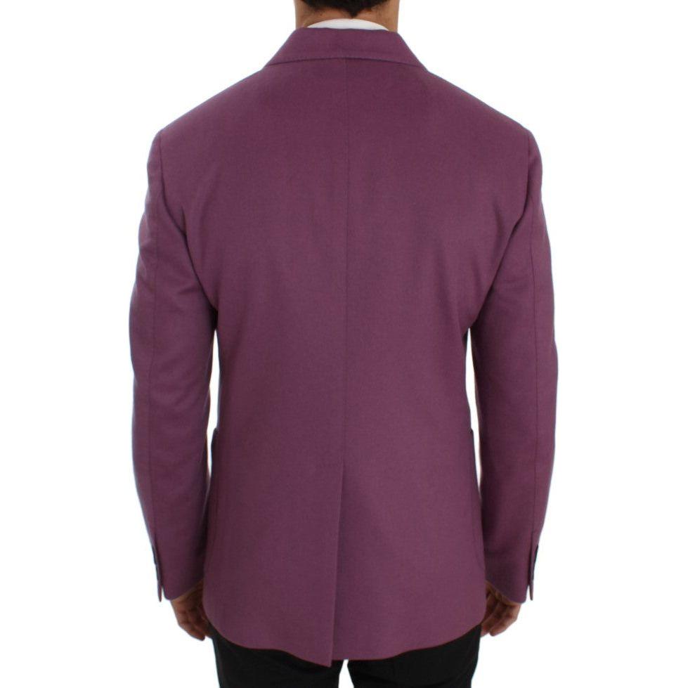 Dolce & Gabbana Purple Cashmere Slim Fit Blazer Jacket SIG50054-1
