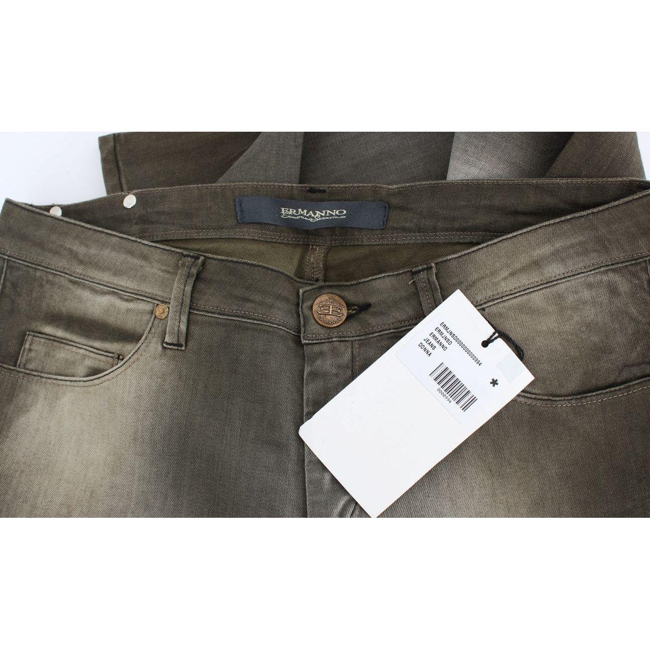 Ermanno Scervino Gray Cotton Blend Loose Fit Boyfriend Jeans SIG30293-1
