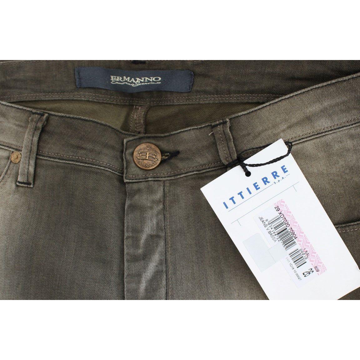 Ermanno Scervino Gray Cotton Blend Loose Fit Boyfriend Jeans SIG30293-1