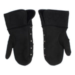 Dolce & Gabbana Elegant Studded Gray Wool Gloves Dolce & Gabbana Black