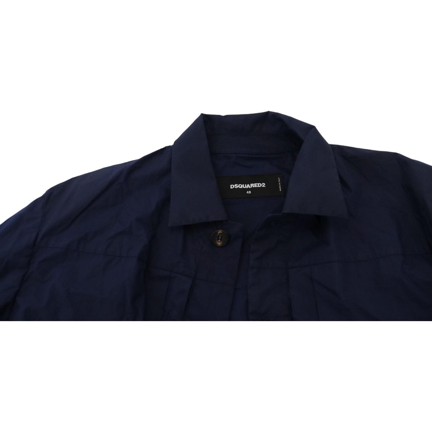 Dsquared² Svelte Dark Blue Cotton Shirt Dsquared² Black