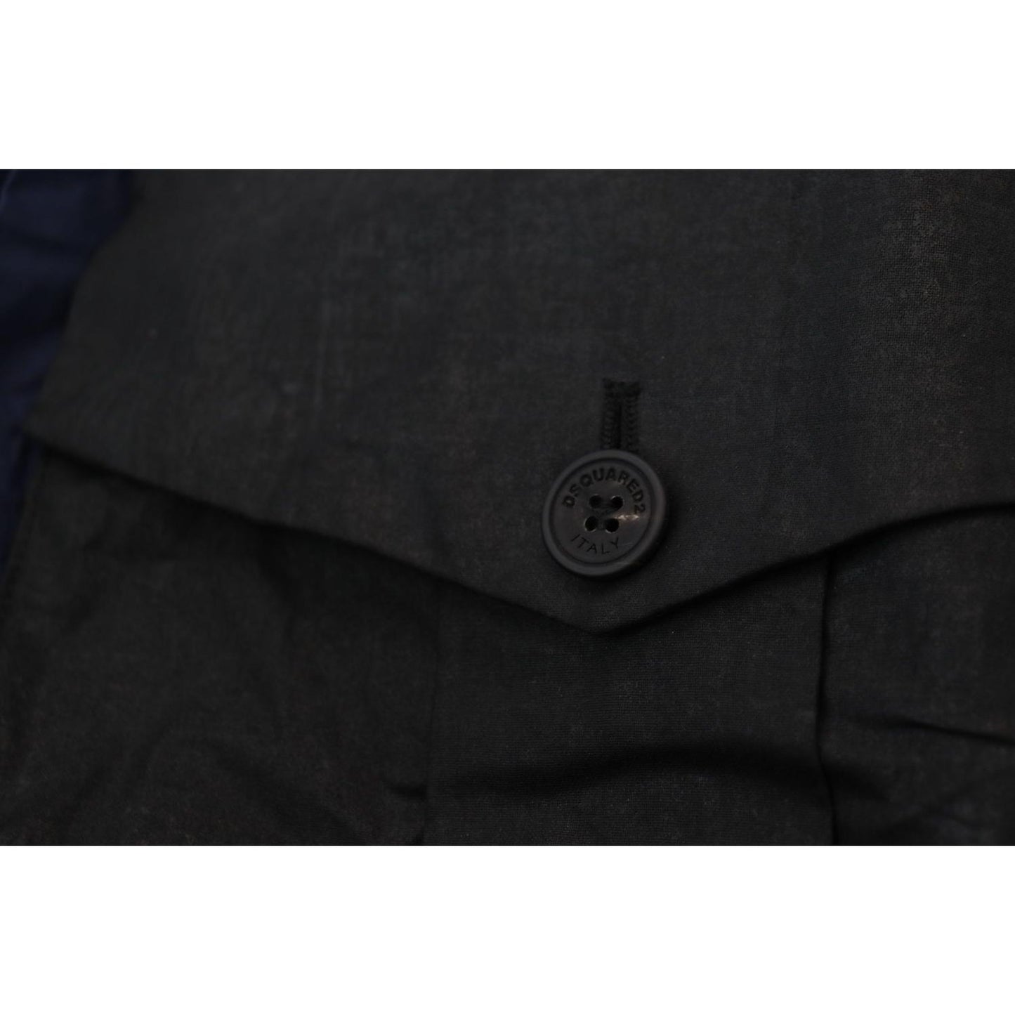 Dsquared² Svelte Dark Blue Cotton Shirt Dsquared² Black