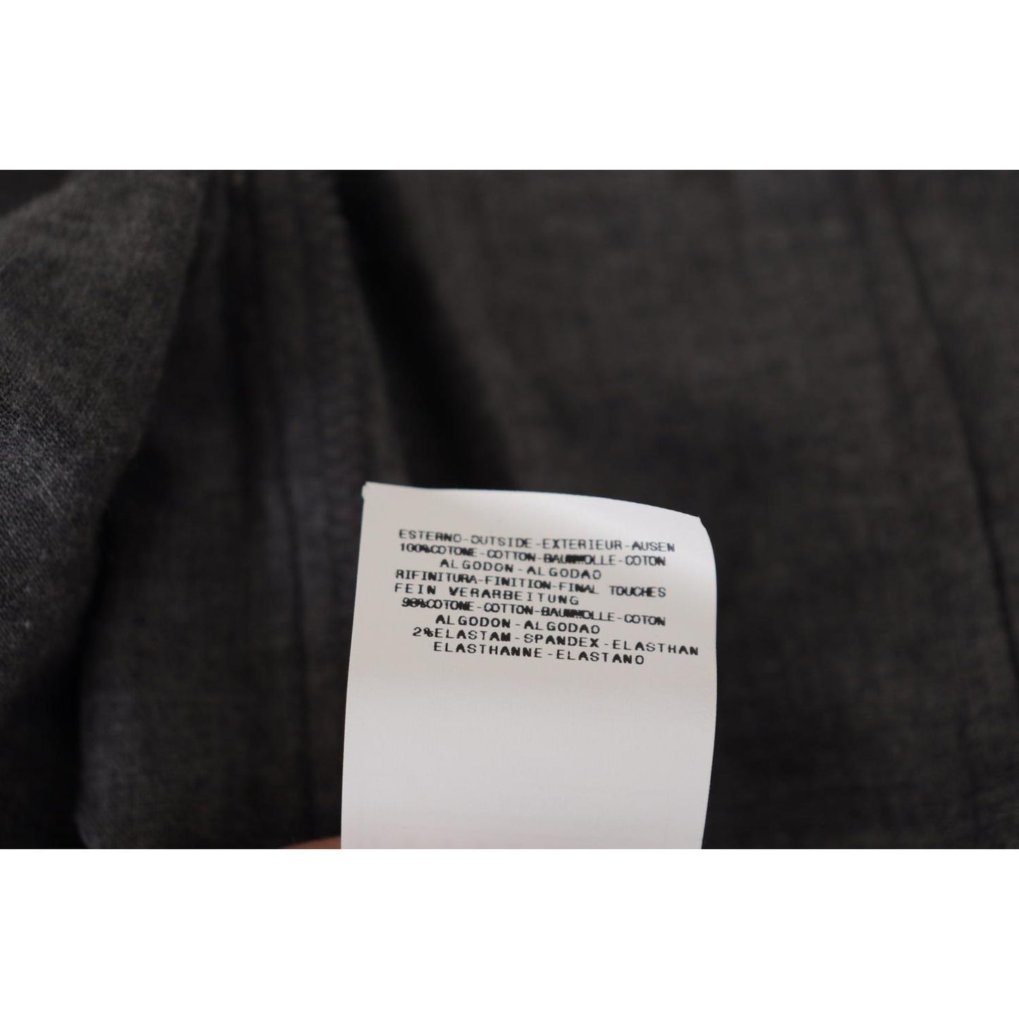 Costume National Sleek Gray Cotton Casual Button Front Shirt Costume National Black