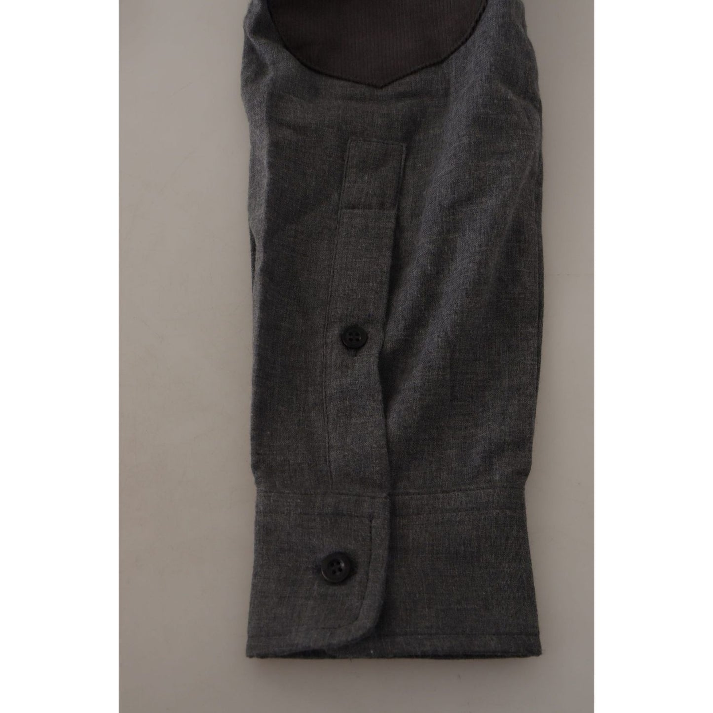 Costume National Sleek Gray Cotton Casual Button Front Shirt Costume National Dark Slate Gray