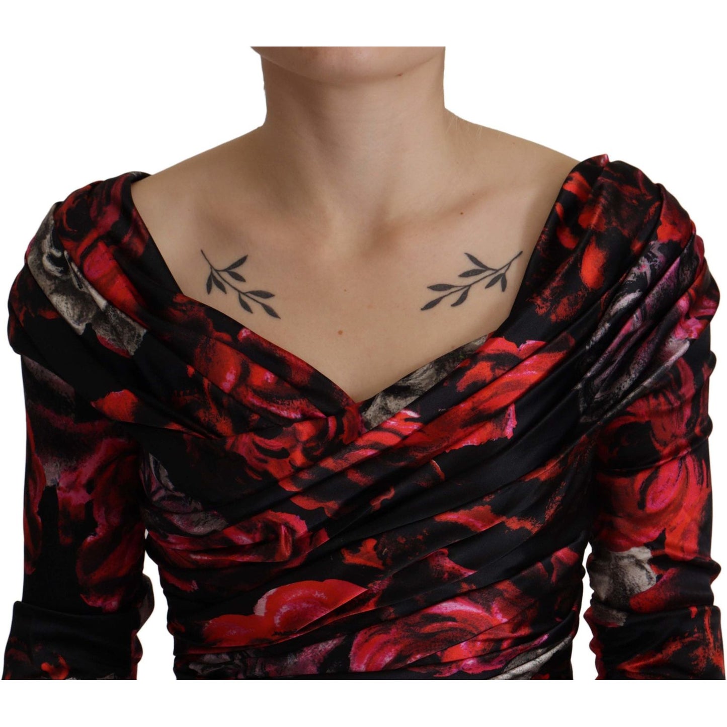 Dolce & Gabbana Elegant Floral A-Line Sheath Dress Dolce & Gabbana Rosy Brown