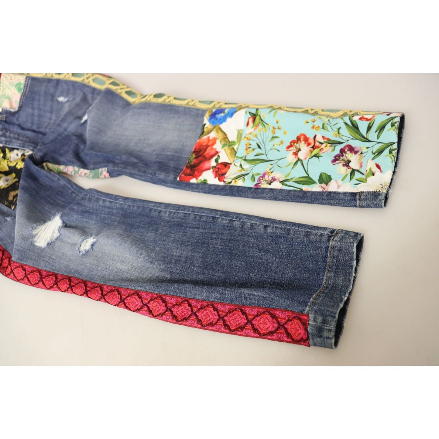 Dolce & Gabbana High Waist Patchwork Skinny Denim Dolce & Gabbana Light Gray