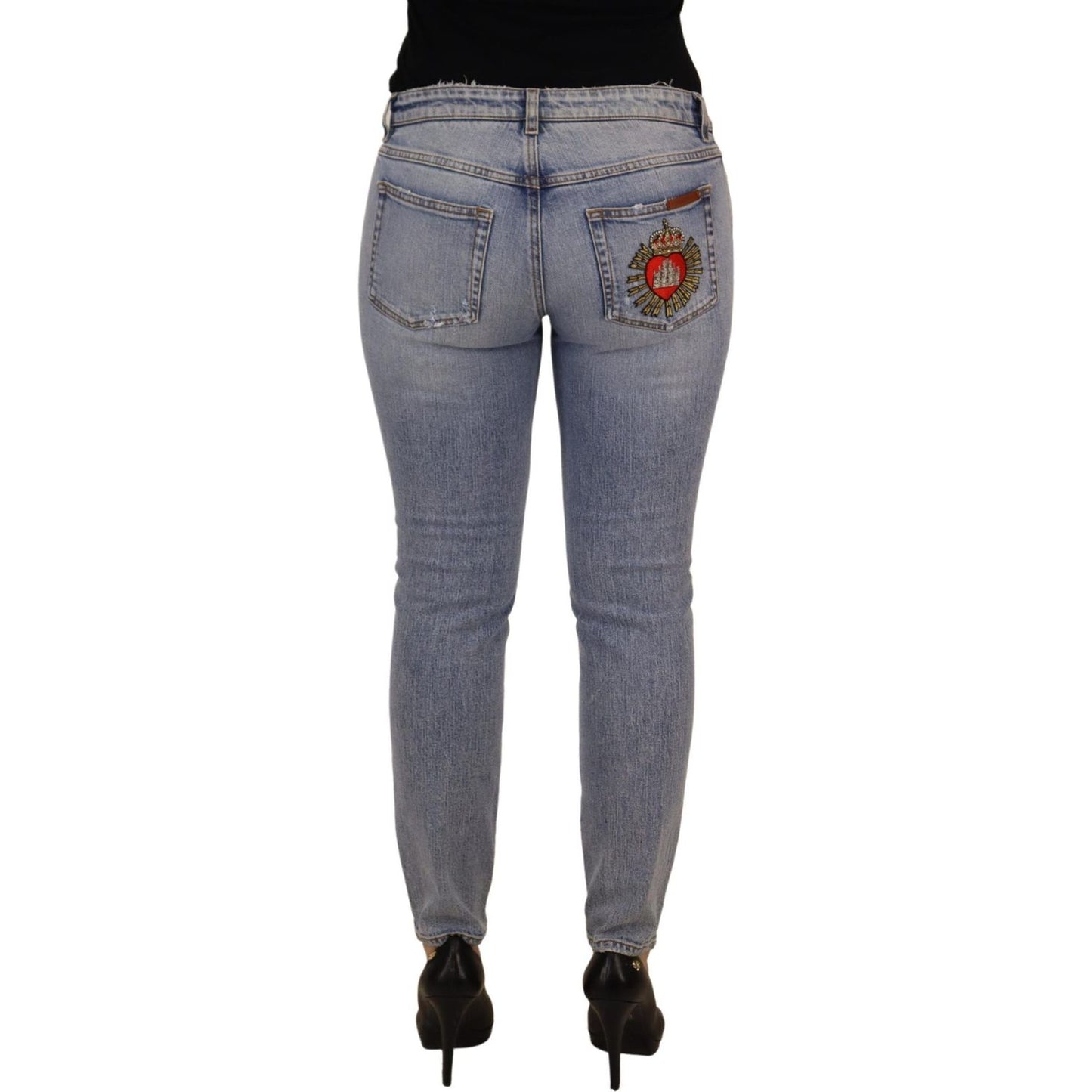Dolce & Gabbana Elegant Skinny Fit Denim for Sophisticated Style Dolce & Gabbana Dim Gray