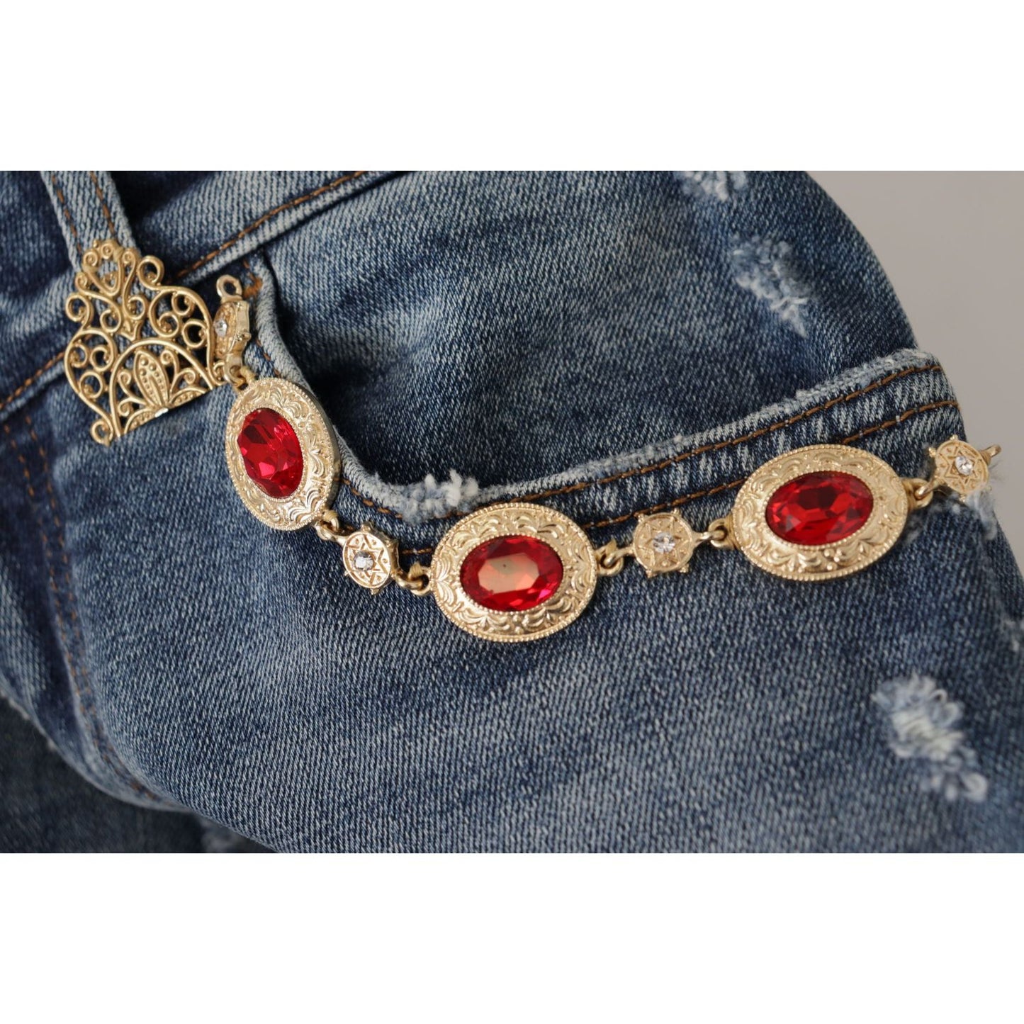 Dolce & Gabbana High Waist Skinny Designer Jeans in Blue Dolce & Gabbana Dark Slate Gray