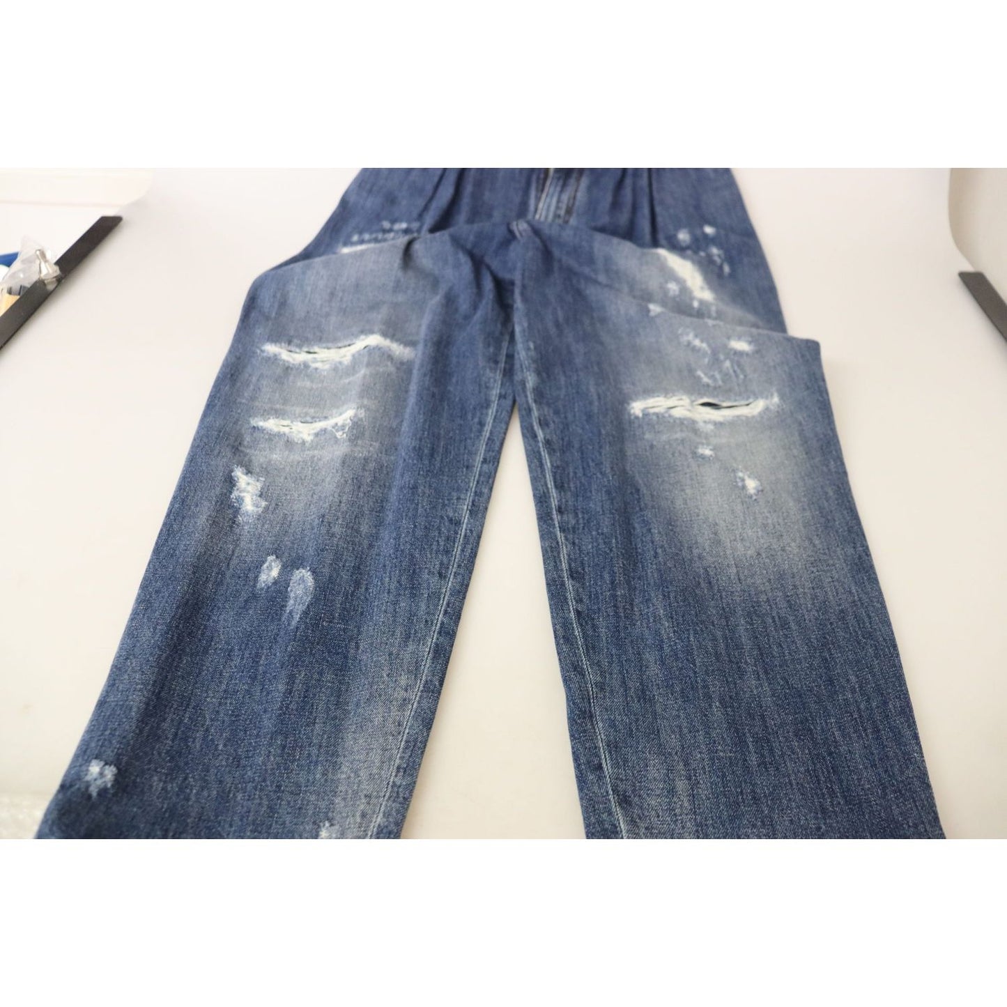 Dolce & Gabbana High Waist Skinny Denim Jeans - Chic Blue Washed Dolce & Gabbana Light Gray