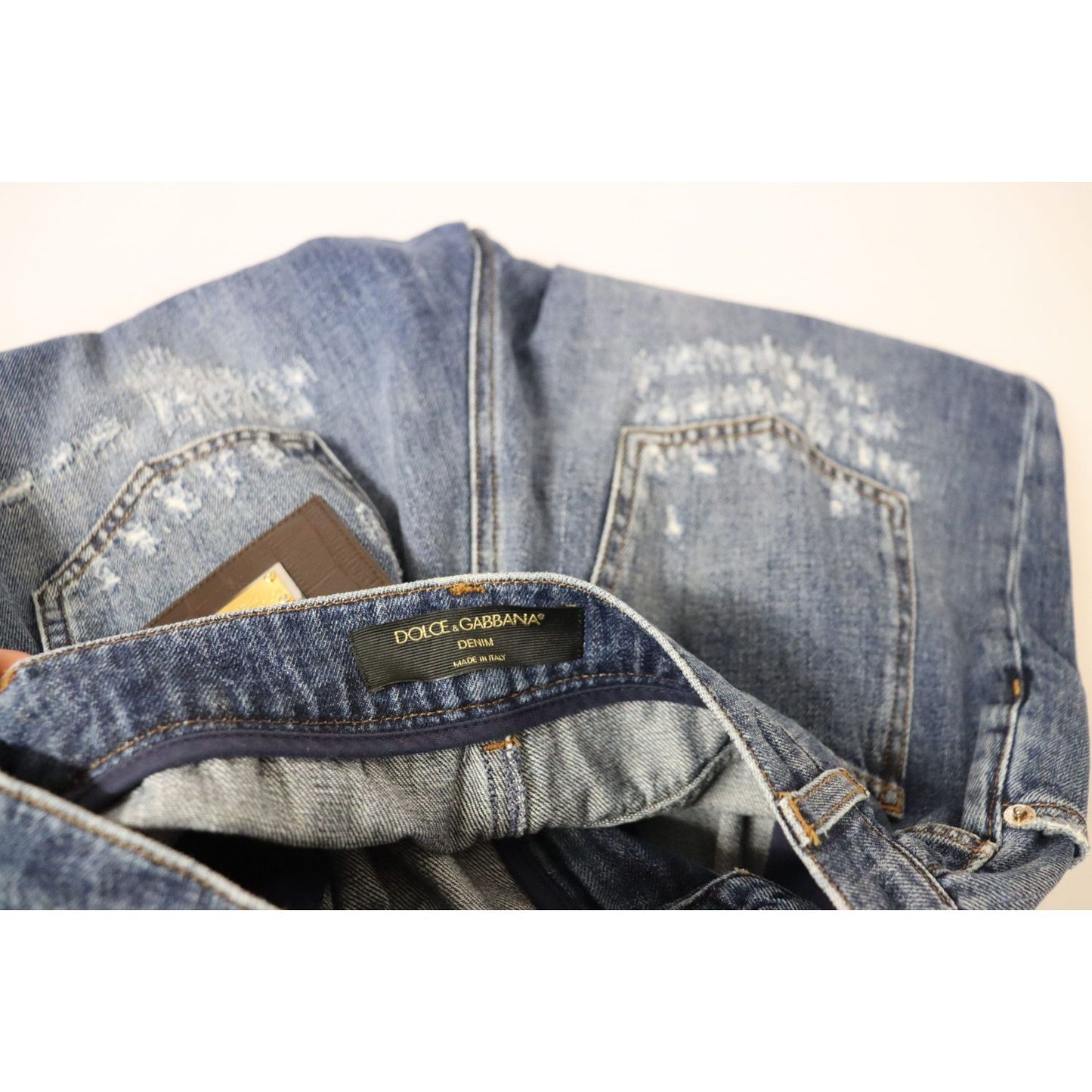 Dolce & Gabbana High Waist Skinny Denim Jeans - Chic Blue Washed Dolce & Gabbana Light Slate Gray
