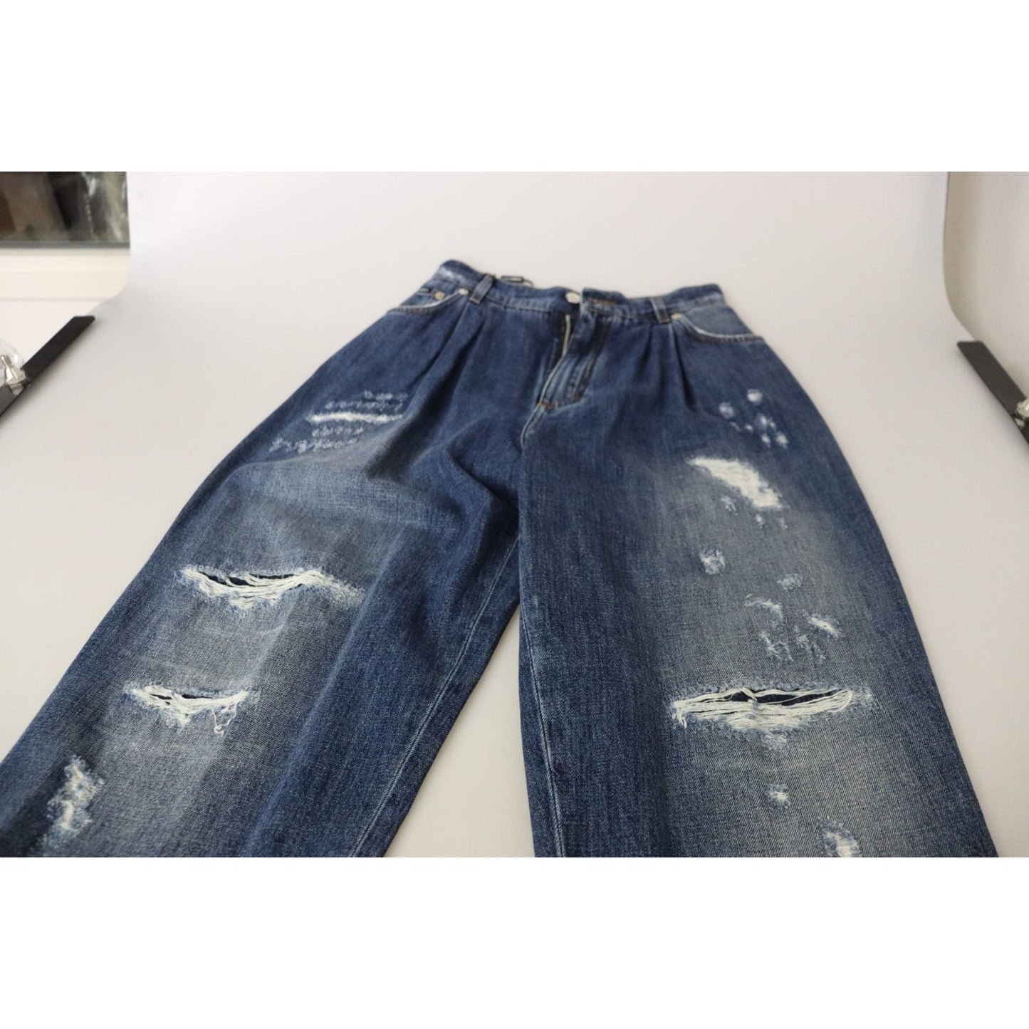 Dolce & Gabbana High Waist Skinny Denim Jeans - Chic Blue Washed Dolce & Gabbana Dark Slate Gray