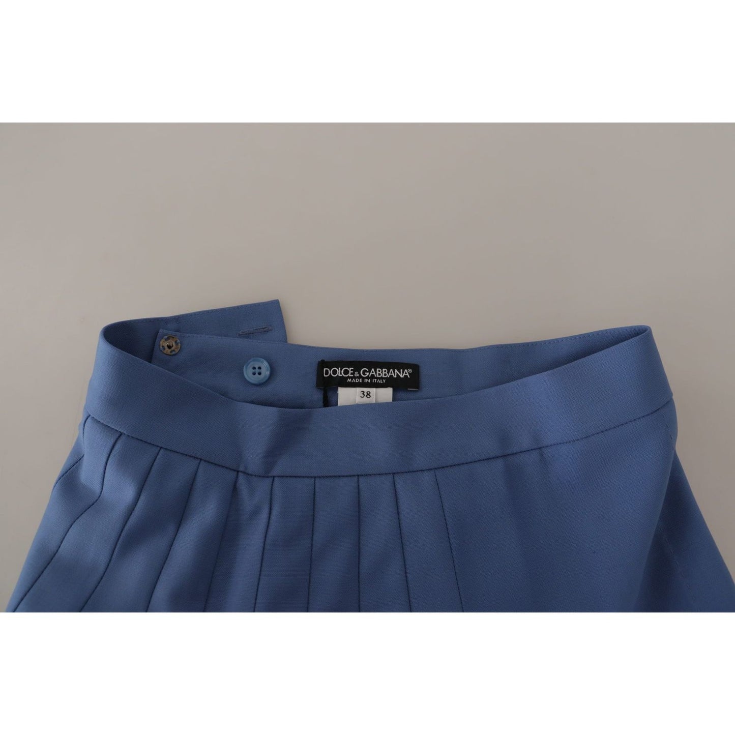 Dolce & Gabbana Elegant Pleated A-Line Mini Skirt with Bird Appliques Dolce & Gabbana Dark Gray