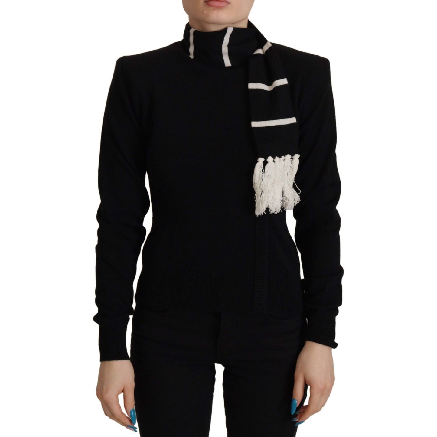 Dolce & Gabbana Elegant Black Cashmere Turtleneck Sweater Dolce & Gabbana Black