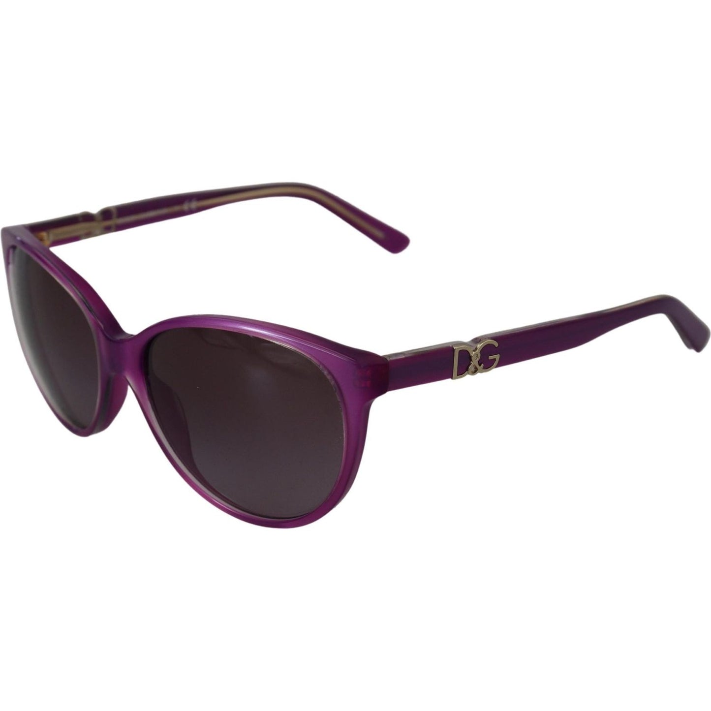 Dolce & Gabbana Chic Purple Acetate Round Sunglasses Dolce & Gabbana Dark Slate Gray