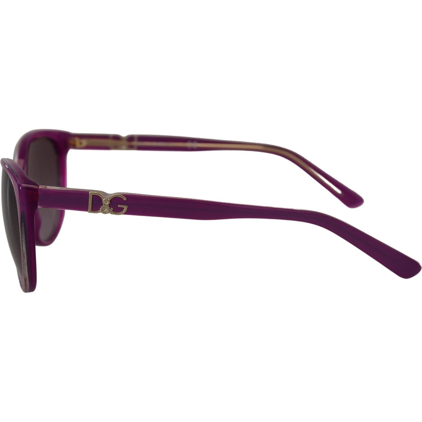 Dolce & Gabbana Chic Purple Acetate Round Sunglasses Dolce & Gabbana Dark Slate Gray