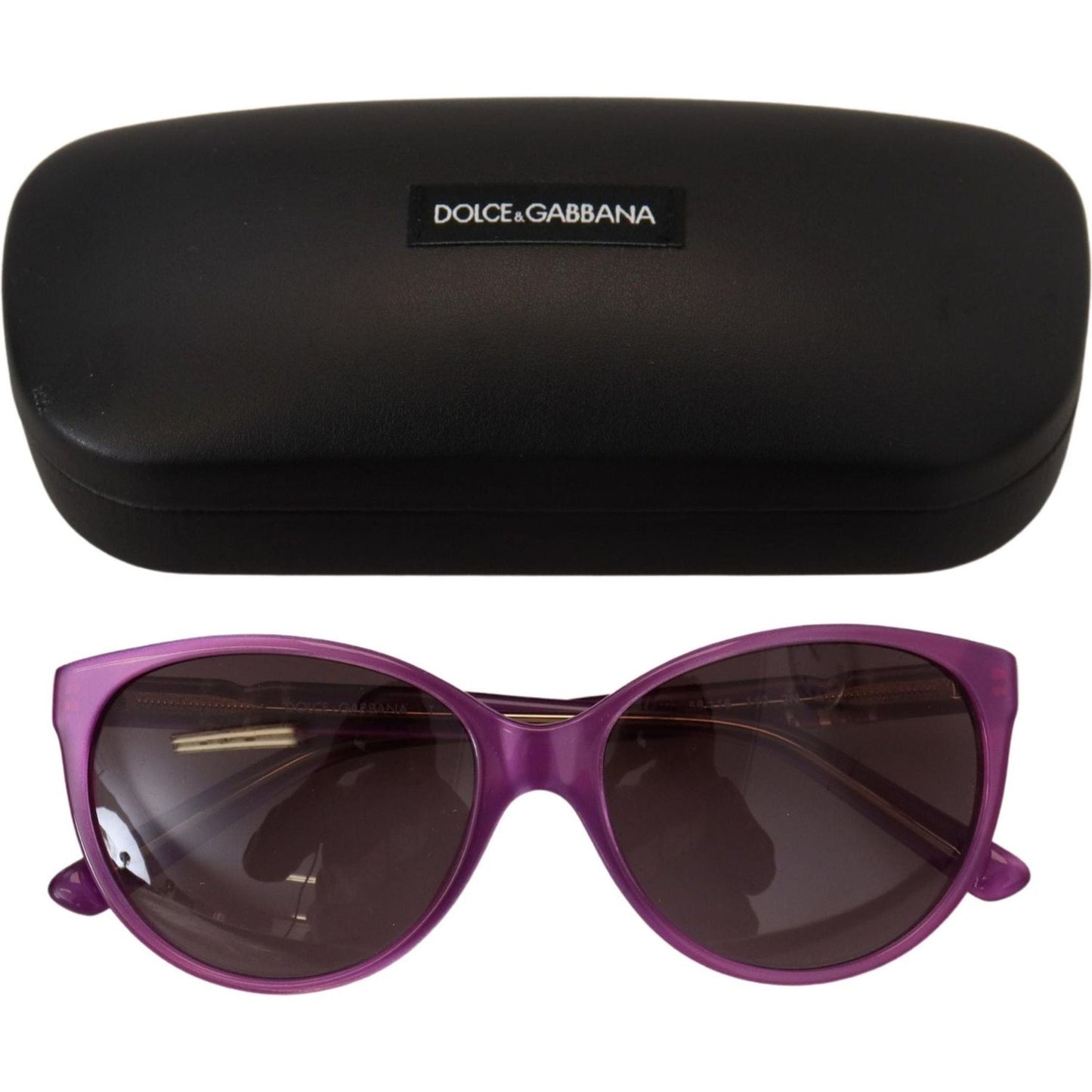 Dolce & Gabbana Chic Purple Acetate Round Sunglasses Dolce & Gabbana Dark Slate Gray