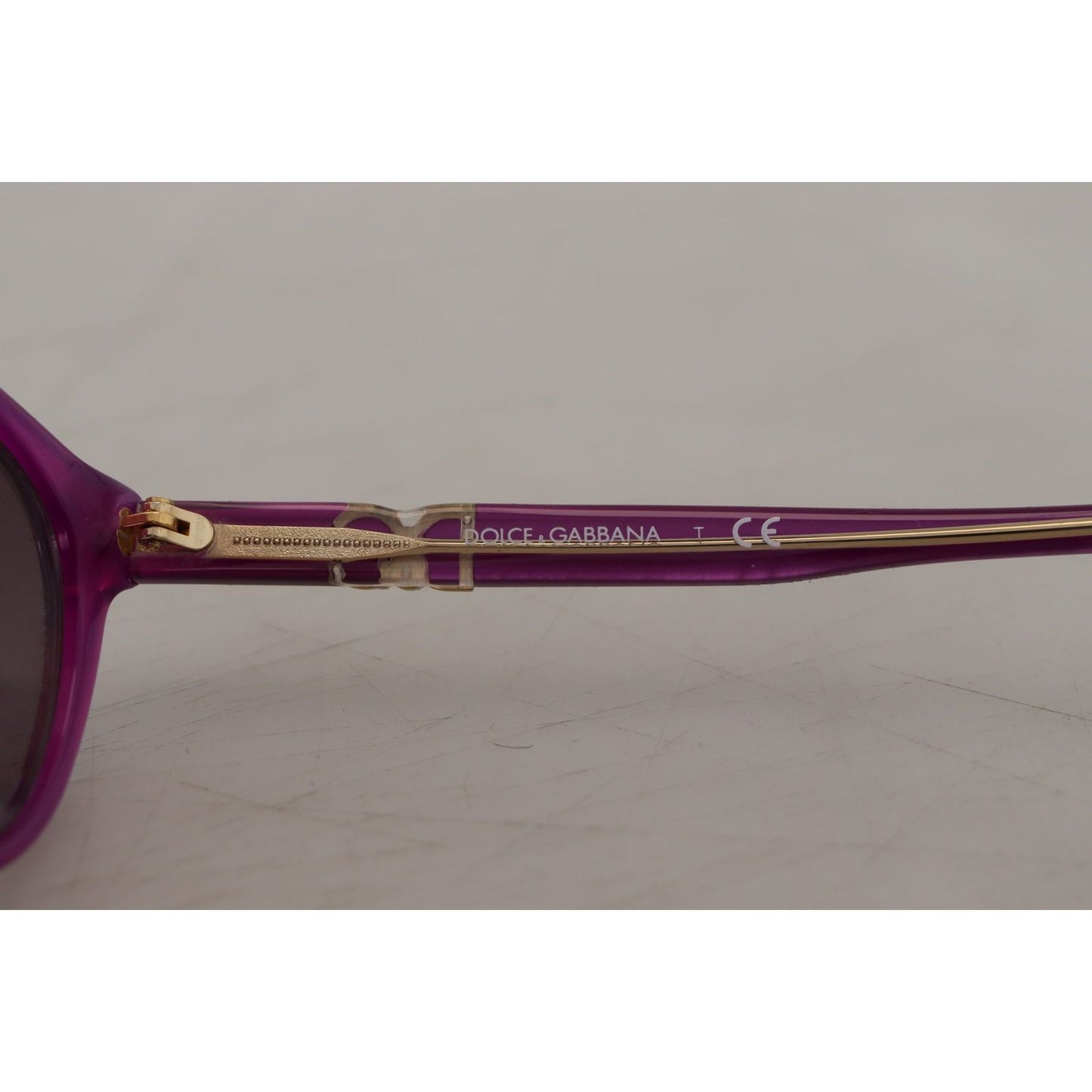 Dolce & Gabbana Chic Purple Acetate Round Sunglasses Dolce & Gabbana Rosy Brown