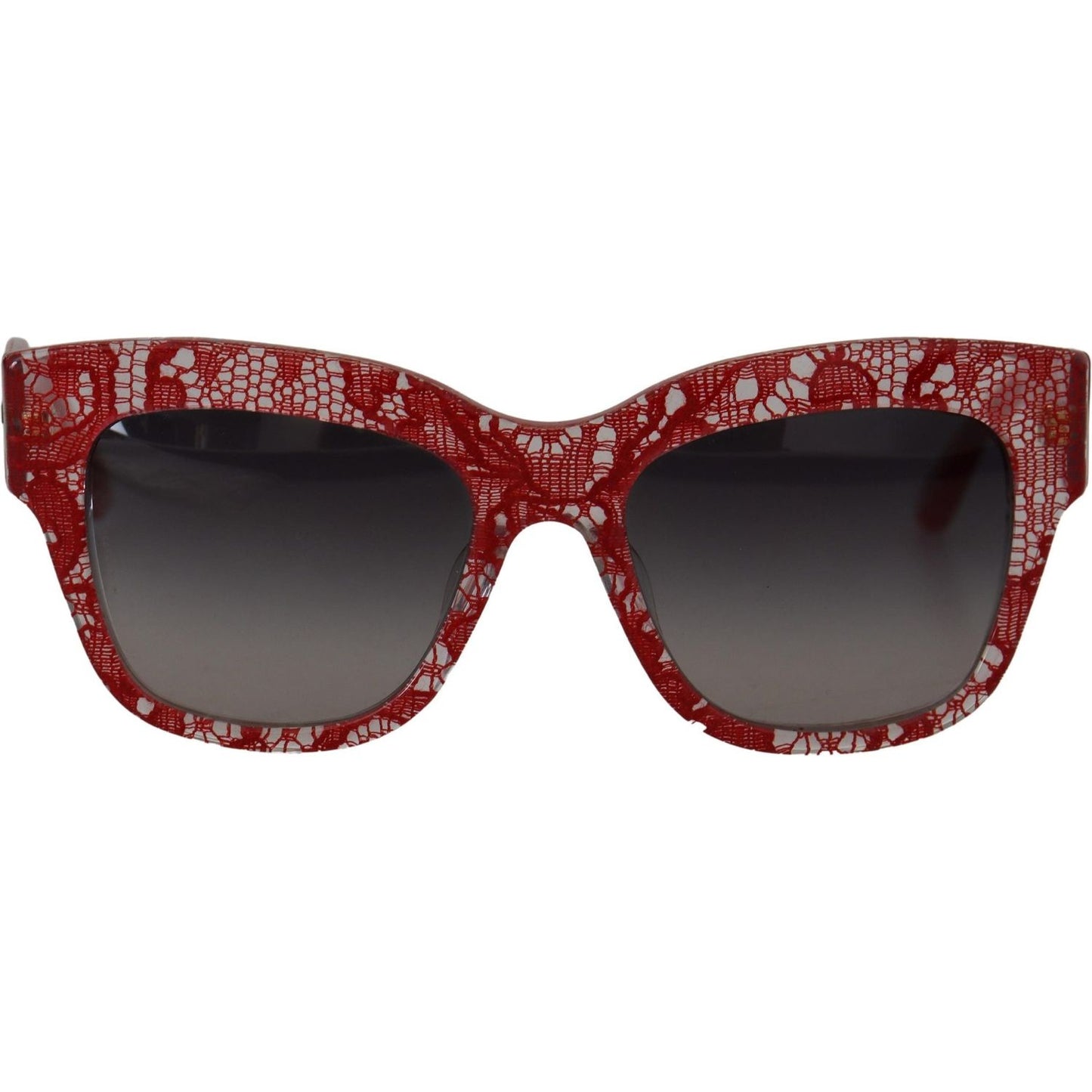 Dolce & Gabbana Sicilian Lace Accented Designer Sunglasses Dolce & Gabbana Dark Slate Gray