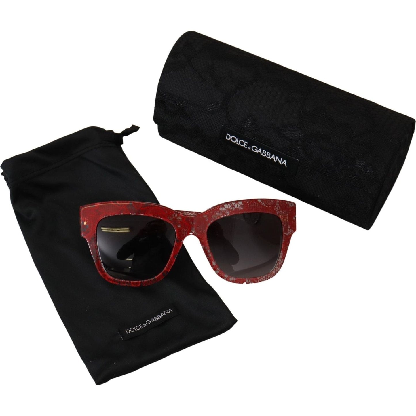 Dolce & Gabbana Chic Sicilian Lace Tinted Sunglasses Dolce & Gabbana Black