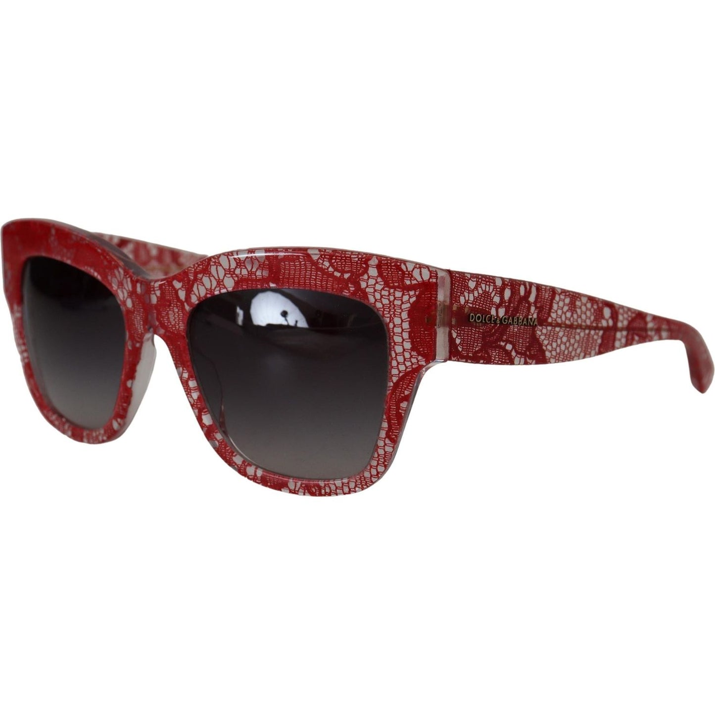 Dolce & Gabbana Chic Sicilian Lace Tinted Sunglasses Dolce & Gabbana Saddle Brown
