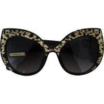 Dolce & Gabbana Butterfly Polarized Sequin Sunglasses Dolce & Gabbana Black