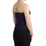 Ermanno Scervino Lingerie Purple Corset Bustier Top Floral Lace SIG11499-1
