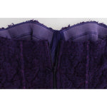 Ermanno Scervino Lingerie Purple Corset Bustier Top Floral Lace SIG11499-1