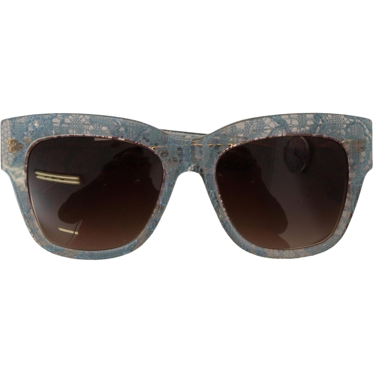 Dolce & Gabbana Elegant Lace Detail Blue Sunglasses Dolce & Gabbana Dark Slate Gray