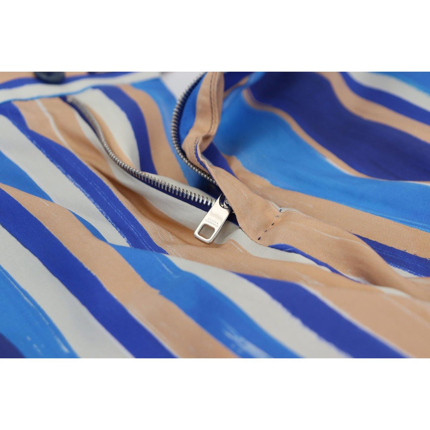 Dolce & Gabbana Sleek Striped Slim Fit Chinos Dolce & Gabbana Rosy Brown