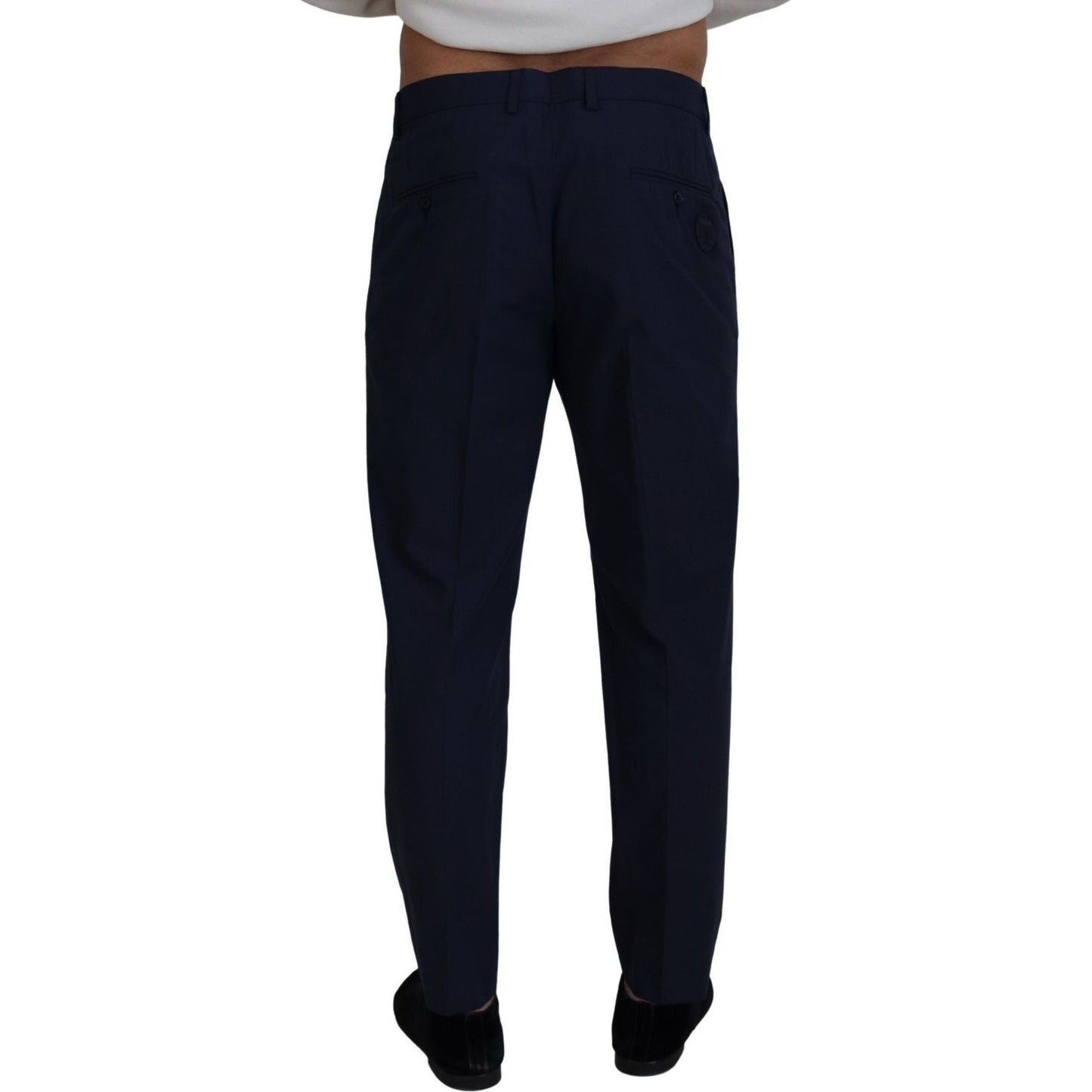 Dolce & Gabbana Chic Slim Fit Chinos in Blue Dolce & Gabbana Black