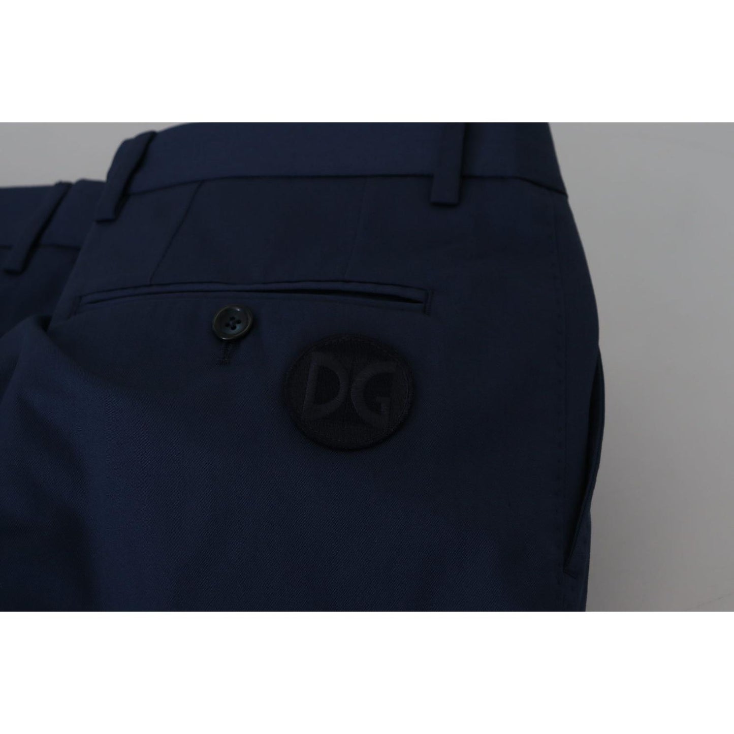 Dolce & Gabbana Elegant Blue Chino Shorts – Regular Fit Shorts Dolce & Gabbana Dark Gray
