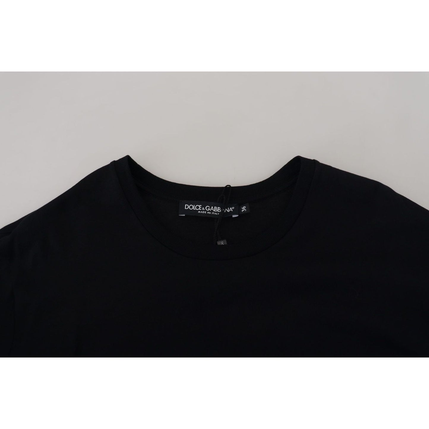 Dolce & Gabbana Elegant Black Cotton Short Sleeve Tee Dolce & Gabbana Black
